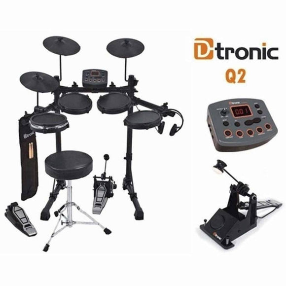 D-tronic Q2 Electronic Drum Kit, Bonus: Sticks, Stick bag, Stool, Headphones