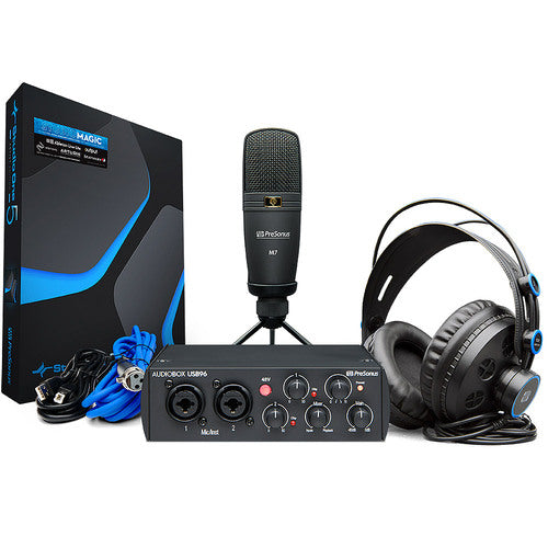 PreSonus USB96 Bundle, Headphones, Studio Microphone