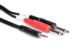 Hosa CMP-159 3.5mm TRS to Dual 1/4" TS Stereo Breakout Cable