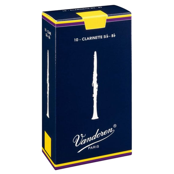 Vandoren Traditional Bb Clarinet Reed - 10-Pack - Made in France