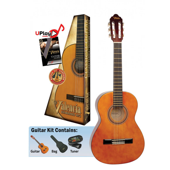 Valencia VC104K Classical Guitar Package.
